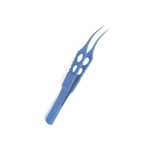 Pinces à ligature courbées professionnelles SureMed Instruments Jaffe 90 mm (3,5 pouces) – Micro-pinces médicales en titane bleu - Product Image 2