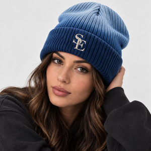 Premium Fine Gauge Knitted <b>Beanie</b> Lightweight Soft Ribbed Cuff Warm Winter <b>Hat</b> Custom Embroidered Logo OEM ODM Wholesale Style - Product Image 1