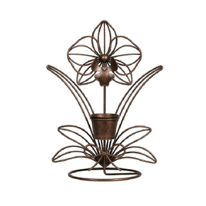 Nouveauté : Pot de fleurs en fer forgé avec support, revêtement poudré, durable, pour intérieur/extérieur, décoration de la maison, jardin, taille personnalisable - Product Image 3