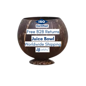 Hand Carved Organic <b>Coconut</b> <b>Shell</b> Bowl For Fresh Juice Cold Drinks Sustainable Natural Wood Cup Durable Eco Home Decor Item - Product Image 1