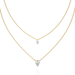 AMBER JEWELS Collar con Colgante de Moissanita Corte Esmeralda, Plata 925 con Baño de Rodio, Gargantilla Minimalista Unisex para Uso Diario - Product Image 3