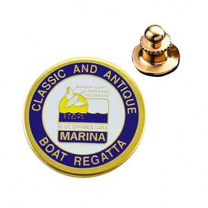 Custom Logo Design for Wedding Souvenirs Soft Enamel Custom Metal <b>Badges</b> & <b>Pins</b> with Modern Style Silver-Plated Finish - Product Image 1