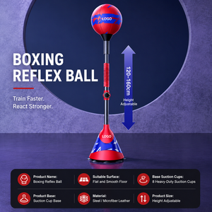 Bola de Velocidad de Piel Sintética Ajustable en Altura, Objetivo de Entrenamiento de Boxeo Vertical para Adultos - Product Image 5
