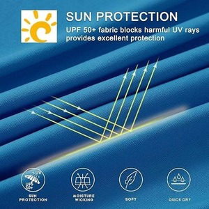 Camisetas de Pesca con Capucha para Pescadores Activos - Protección UPF 50+ Color Degradado Frontal Impermeable Transpirable Antibacteriano de Secado Rápido - Product Image 5