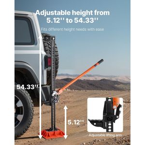 3.18 tonnellate (7,000 libbre) pesanti Farm Jack 5.12 "-54.33" gamma di sollevamento 60 'Utility alta ascensore per trattore camion SUV - Product Image 3