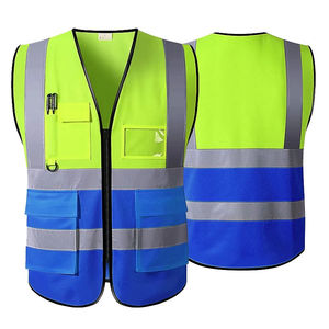 Chaleco de Seguridad de Alta Visibilidad para Hombre, Transpirable, de Poliéster, con Múltiples Bolsillos, Ajustable, Ligero, con Diseño Reflectante, Venta al Por Mayor - Product Image 4
