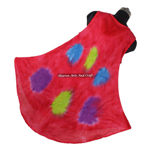Último Diseño Vestido de Verano Tie-Dye Boho Hippie para Mujer, Vestido Tipo Paraguas con Diseño Colorido Tie-Dye de Rayón - Product Image 1