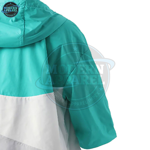 Plus Size Solid Two-Piece Windbreaker <b>Jacket</b> and Shorts Tracksuit Set Custom Design Spandex/Cotton - Product Image 3