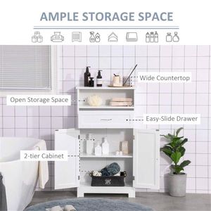 Mobile bagno nero a 2 porte con mensola elegante vanità per il Design del tuo bagno moderno - Product Image 4