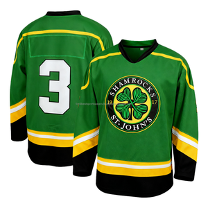 FONILBEST Maillot de hockey sur glace personnalisé en maille écologique 260g, col en V, manches longues, imprimé numérique par sublimation, polyester respirant - Product Image 2