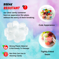 Boîte de rangement réutilisable en plastique transparent style fleur Kwang Hsieh pour bonbons, aliments, chewing-gum, gelée, jus et sucre, personnalisable