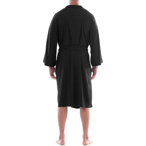 TERRALOOM GLOBAL Unisex Soft Flannel <b>Summer</b> Autumn Bath Robe <b>Pyjama</b> Spa Modern 100% Terry Cotton V-neck Drawstring Sleepwear - Product Image 2