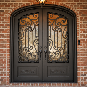 Porte d'entrée en fer forgé de luxe : Transformez votre entrée avec un design artisanal personnalisé et une durabilité exceptionnelle - Product Image 2