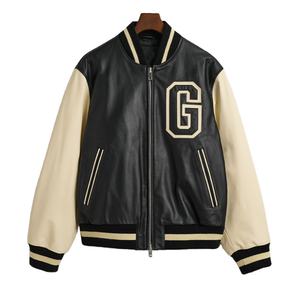 <b>Top</b> Trending Men's <b>Leather</b> Varsity Jackets Cool Style Winter Bomber Stand Custom Wholesale Mens Fleece Winter Varsity Jackets - Product Image 1