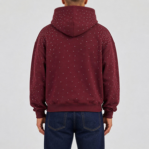 Wholesale Price 100% Cotton <b>Rhinestone</b> Winter <b>Hoodies</b> Design Your Own Men <b>Rhinestone</b> <b>Hoodies</b> With Customizations - Product Image 3