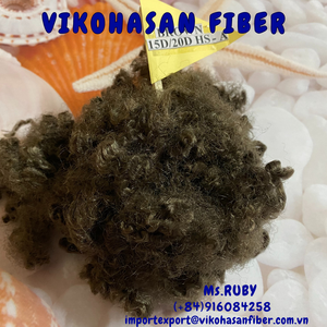 สินค้าขายดี ใยสังเคราะห์ซิลิโคน 7D HS สีน้ำตาล รีไซเคิล จากผู้ผลิต Vikohasan PSF สำหรับยัดไส้ของเล่น หมอน โซฟา พรม เฟอร์นิเจอร์ - Product Image 2