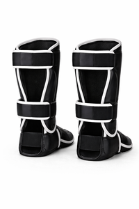 Protège-tibias de boxe thaïlandaise et MMA personnalisés en cuir véritable respirant avec fermeture auto-agrippante Fairtexs OEM pas cher - Product Image 5