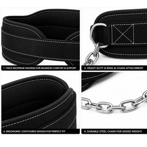 Cinturón de Neopreno Personalizado al por Mayor, Resistente y de Alta Calidad, 10 mm de Grosor, con Doble Cadena Ajustable, Soporte Lumbar Ecológico para Gimnasio - Product Image 3