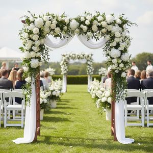 Arco Nuziale in Legno a Forma Triangolare per Cerimonie, Traliccio per Piante Rampicanti, Decorazione Natalizia, Pergola per Giardino e Cortile - Product Image 1