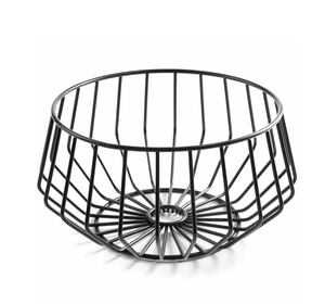 Modern Stainless Steel Fruit Bowl Wire <b>Basket</b> Polished Kitchen Storage Serving Bowl for Dinner <b>Table</b> Decoration and Camping - Product Image 6