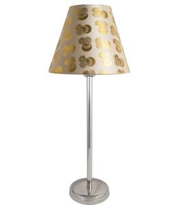 Modern Stainless Steel Table Lamp with Beige Fabric Empire Shade 2700K Warm White Light for Bedroom Decorative Lighting - Product Image 2