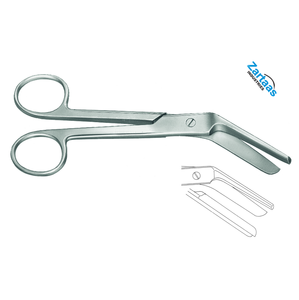 Tijeras para episiotomía B-Stadler de acero inoxidable de alta calidad 35 °   Tijeras quirúrgicas anguladas, longitud 14.5 cm - Product Image 4
