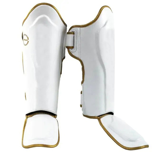 Espinilleras Profesionales de Muay Thai y MMA Hechas a Medida de Alta Calidad, Último Diseño, Venta al por Mayor, Protección de Piernas de Cuero Vacuno para Boxeo - Product Image 6