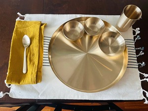 Ensemble de vaisselle en laiton martelé, ustensiles de cuisine, design haut de gamme, pour la maison et la cuisine - Vente chaude - Product Image 3