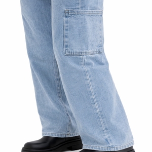 Jeans de Mezclilla Rectos y Holgados para Mujer, Cintura Media, Elásticos, Cómodos, Ecológicos, Transpirables, Estilo Urbano - Product Image 5