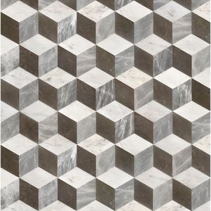 Baldosas de Mármol Hexagonales Pulimentadas con Chorro de Agua, en Blanco, Gris y Negro, 3 Colores de Piedra Natural para Decoración de Pisos y Paredes - Product Image 4