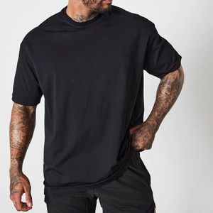 Camiseta Deportiva de Algodón de Alta Calidad, Corte Holgado, Hombros Caídos, Cuello Redondo, Lisa, para Impresión DTG/DTF, en Oferta - Product Image 1