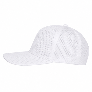 Casquette d'arbitre unisexe blanche en tissu mesh respirant, visière incurvée, légère, pour officiels sportifs, casquette de baseball, logo personnalisé, performance - Product Image 3