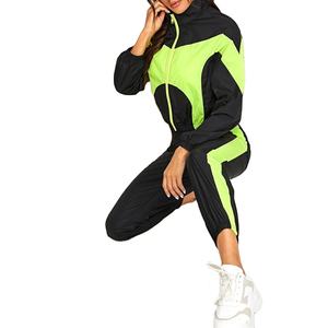 Conjunto de Dos Piezas Personalizado de Spandex/Poliéster, Cortavientos, Estilo Urbano, Manga Corta, Midi, con Cierre, para Mujer, 2026 - Product Image 5