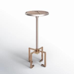 Elegante Mesa de Bebidas con Pedestal, Tapa Redonda y Base Esculpida Inspirada en Piedra, Diseño de Columna Delgada, Perfecta para Bares con Estilo - Product Image 5
