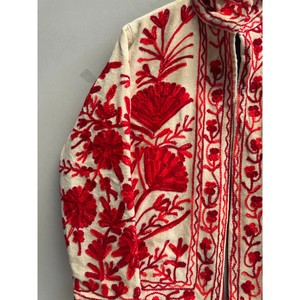 Wholesale <b>Quilted</b> Knitted Velvet Suzani Jacket Handmade Floral Embroidered Winter Unisex Full Sleeve Coat <b>Wool</b> Lining - Product Image 2