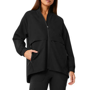 Customized Women's Warm Fleece Medical <b>Scrub</b> Jacket With Full Zip And Multiple Pockets In Various Style Available At Now - Product Image 1