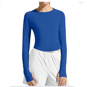 Top de Yoga de Alta Calidad para Mujer, para Gimnasio, Color Básico, Nuevo Diseño, Camiseta Deportiva de Fitness, Top de Yoga de Alta Elasticidad para Entrenamiento - Product Image 5