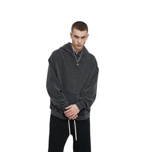 เสื้อฮู้ดผู้ชายสไตล์วินเทจขนาดใหญ่450แกรม400สั่งพิมพ์ลายได้ตามต้องการ - Product Image 5