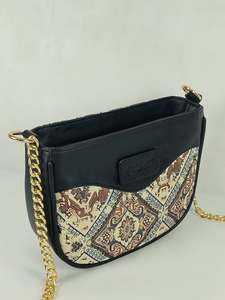 Geometric Fashion Printed Canvas Crossbody <b>Shoulder</b> <b>Bag</b> with Single <b>Strap</b> and Front Zipper Pocket for Women - Product Image 2