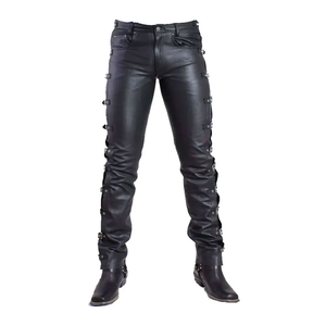 <b>Mens</b> Fashion Slim Fit <b>Leather</b> <b>Pants</b> High Quality Genuine <b>Leather</b> <b>Men's</b> <b>Pant</b> cow Skin top <b>Leather</b> <b>Pants</b> With Best Price - Product Image 1