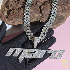 High Quality " Marc " Pendant Necklace <b>Iced</b> <b>Out</b> Diamond Hip Hop Jewelry Luxury Custom <b>Chain</b> - Product Image 5