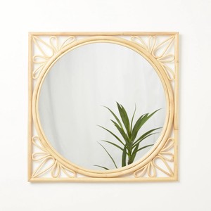 Webbing cane frame <b>mirrors</b> decorative wall-mounted rattan <b>mirror</b> big & <b>small</b> size supplies - Product Image 2