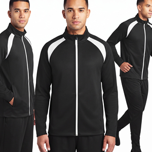 <b>Men's</b> Chenille Printed Turtleneck Zipper Jacket Sporty Track Jacket Breathable Autumn Eco-Friendly Waterproof England Jacket - Product Image 6