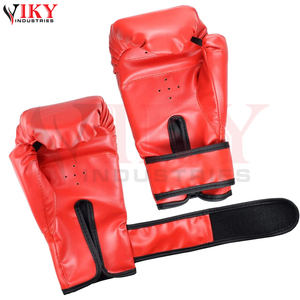 Gants de boxe en cuir artificiel rouge, personnalisables avec logo, nouvelle collection 2026, haute durabilité, confortables, tendance, fabrication OEM/ODM - Product Image 2