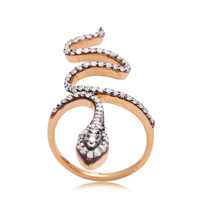 REYES Wholesale Open <b>Snake</b> Adjustable Animal <b>Ring</b> Victorian 925 Sterling <b>Silver</b> Natural Diamond <b>Rings</b> For Women Fine Jewelry - Product Image 2