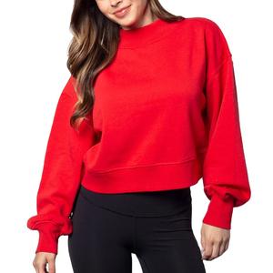 Sudadera Oversize de Cuello Alto para Mujer con Estampado de Letras, Hombros Caídos, Manga Larga, Estilo Casual, Ideal para la Oficina y Salidas - Product Image 1