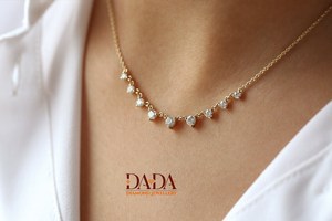สร้อยคอเพชรสำหรับผู้หญิงประดับในห้องทดลองสร้อยคอเพชรแบบเรียบหรูสร้อยคอโซ่ประดับเพชรแบบมินิมอล - Product Image 5