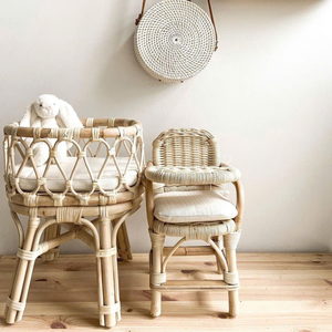 Silla Infantil de Ratán Natural Ecológica, Muebles de Mimbre para Bebés al por Mayor con Tamaño y Color Personalizados de Fábrica en Vietnam - Product Image 1