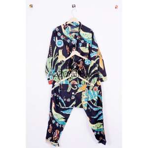 ชุดนอนผ้าฝ้ายแท้ 100% สุดหรู โรแมนติก สำหรับฤดูหนาว แขนยาว เนื้อนุ่ม ถักทอด้วยเส้นด้ายอย่างดี ชุด 2 ชิ้น สำหรับใส่ที่บ้าน - Product Image 5