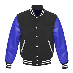 2024 chaquetas de lana personalizadas Varsity Letterman para hombres, chaquetas de béisbol de invierno de calidad Premium, cuero transpirable largo de talla grande - Product Image 1